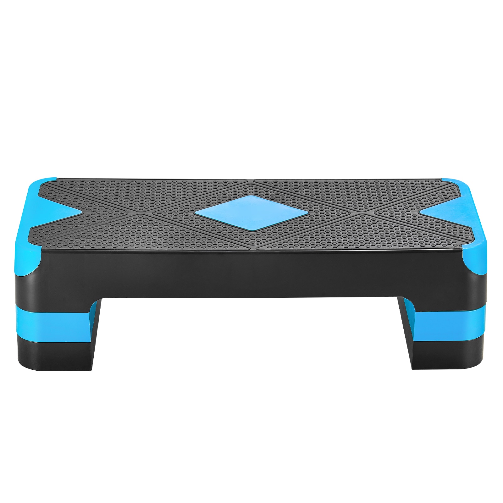 Aerobic Exercise Step Platform Height Adjustable Workout Stepper 4 Riser Blue_voghion.com